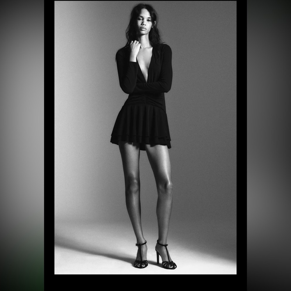 Zara Black Long Sleeve Romper